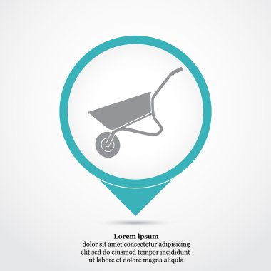 İnşaat veya Bahçe el arabası simgesi