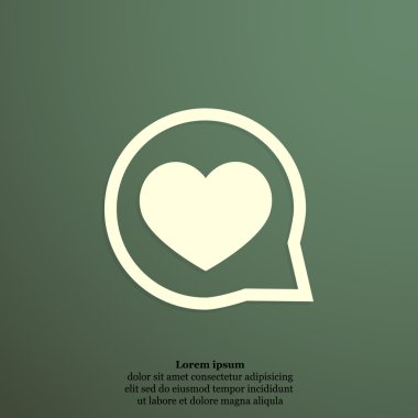 Konuşma balonu simgesinin kalbinde