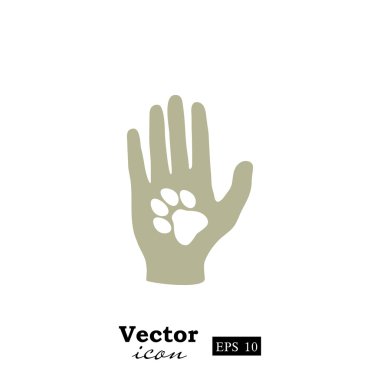 hayvan pençe simgesi olan insan eli