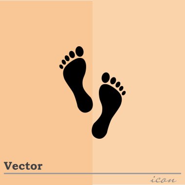 insan fooprints simgesi