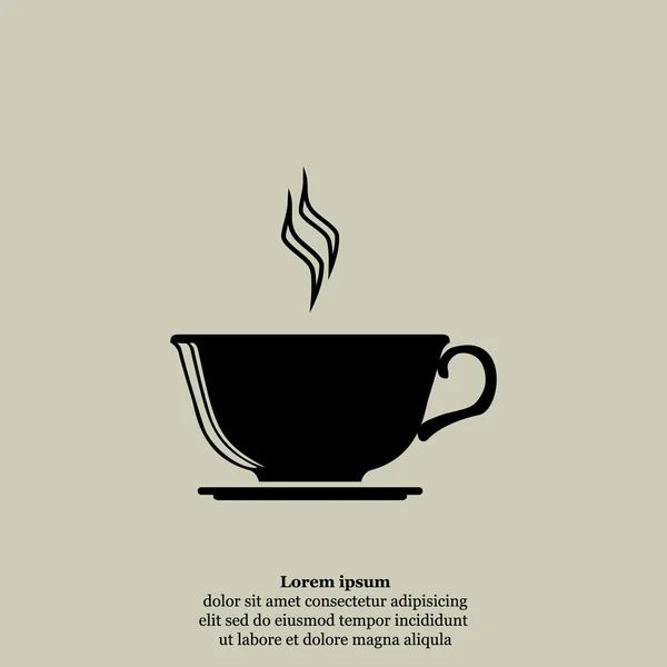 Filiżankę herbaty, kawy ikona — Wektor stockowy