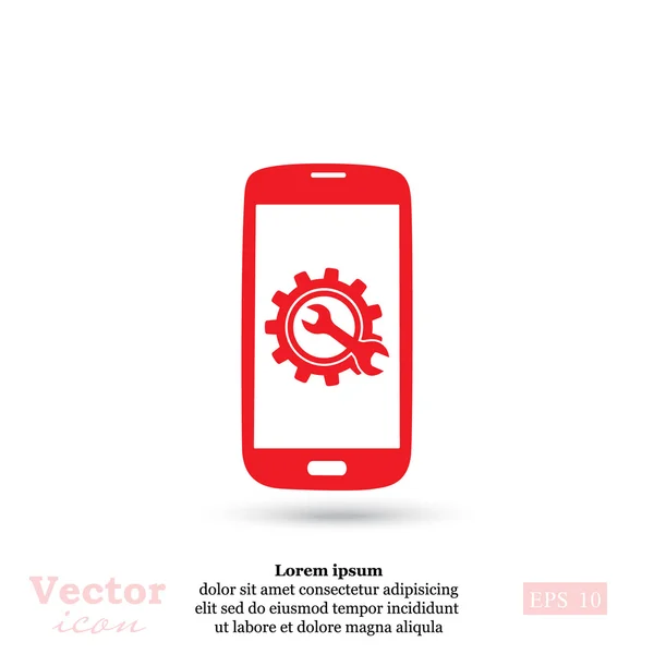 Icône de service Smartphone — Image vectorielle