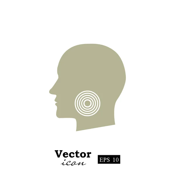 Ont i halsen-ikonen — Stock vektor
