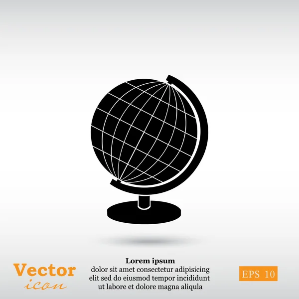 Globo geográfico Icono — Vector de stock