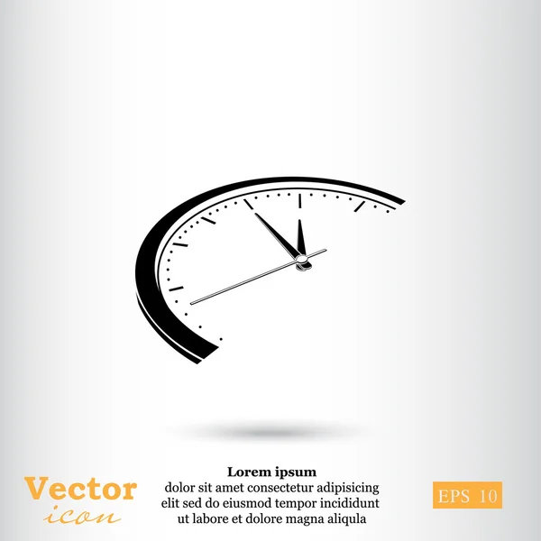 Время, значок "Часы" — стоковый вектор