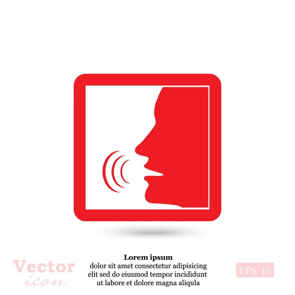 Голос розмовляти ікона — стоковий вектор