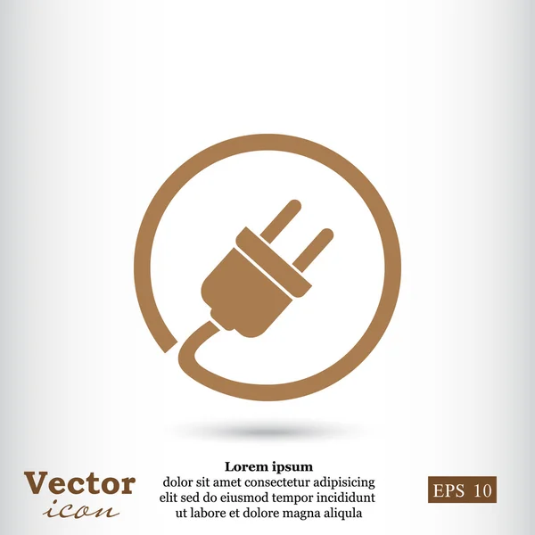 Icono del enchufe eléctrico — Vector de stock