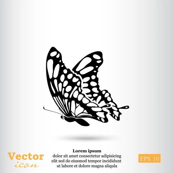 Ícone de borboleta voadora — Vetor de Stock