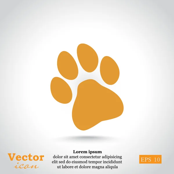 Animal paw icon — Stock Vector