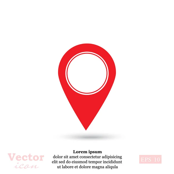 Mapa Pin Pointer ícone — Vetor de Stock