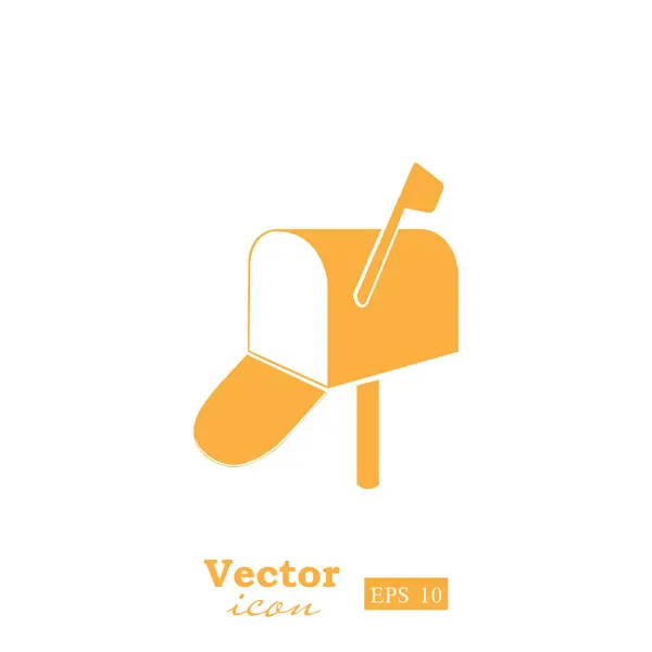 Klassiska metall postlåda ikonen — Stock vektor