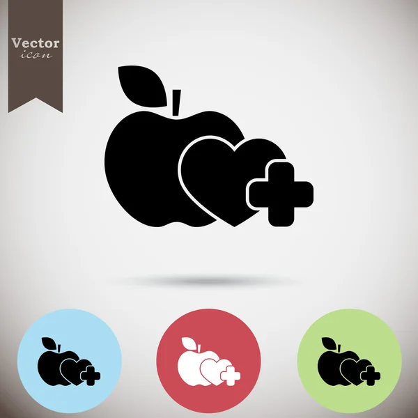 Saine alimentation, icônes alimentation — Image vectorielle