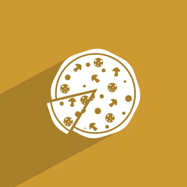 Εικονίδιο ιταλική πίτσα — Διανυσματικό Αρχείο