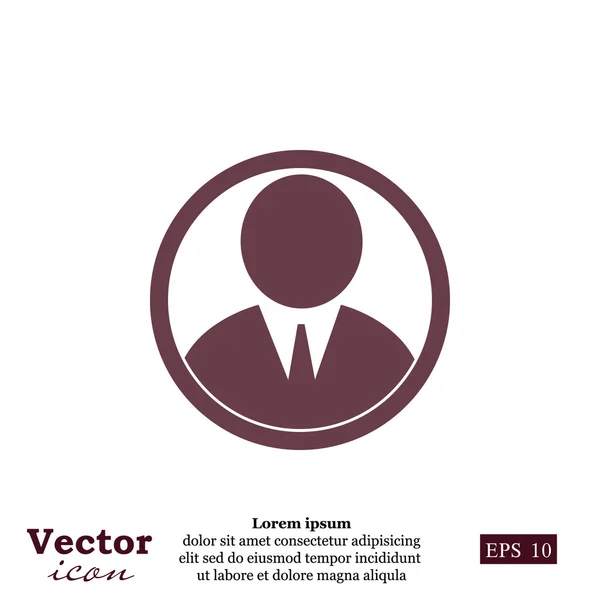 Empresário avatar ícone — Vetor de Stock