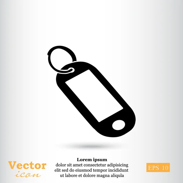 Icono de llavero en blanco — Vector de stock