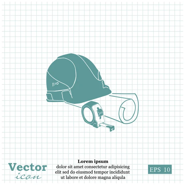 Construction engineering ikonen — Stock vektor