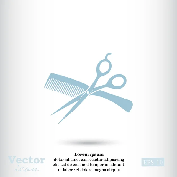 Hairdresser salon icon — Stock Vector