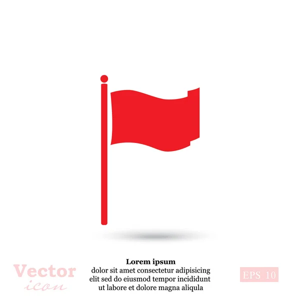 Flagge auf Mast-Symbol — Stockvektor