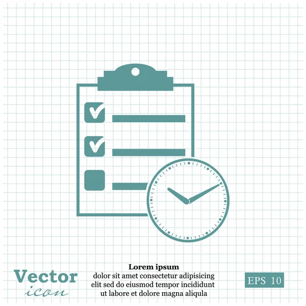 Fahrplan-Ikone — Stockvektor