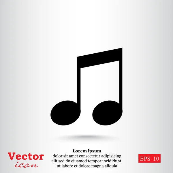 Música notas icono — Vector de stock