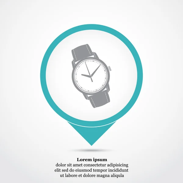 Icono del reloj de muñeca — Vector de stock