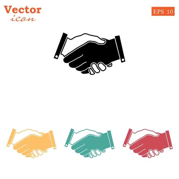 Negocio icono de apretón de manos — Vector de stock