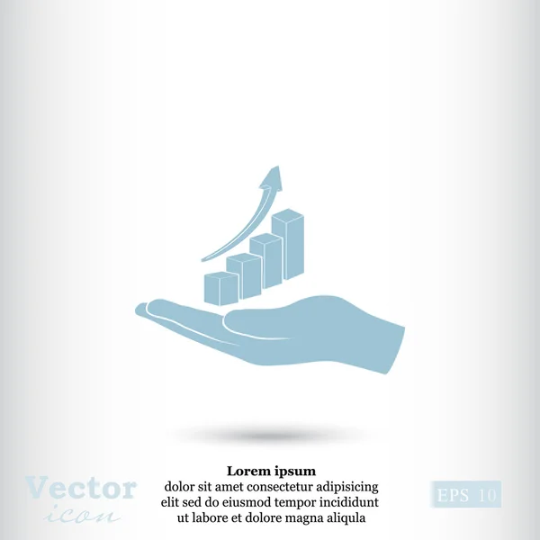 Icono de diagrama de mano — Vector de stock