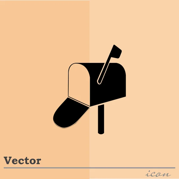 Clásico icono de buzón de metal — Vector de stock