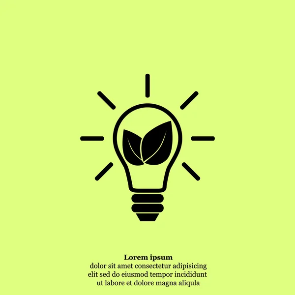 Icono de energía verde — Vector de stock