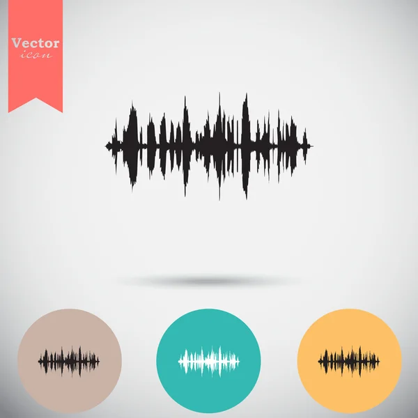 Zvukové vlny ikona — Stockový vektor