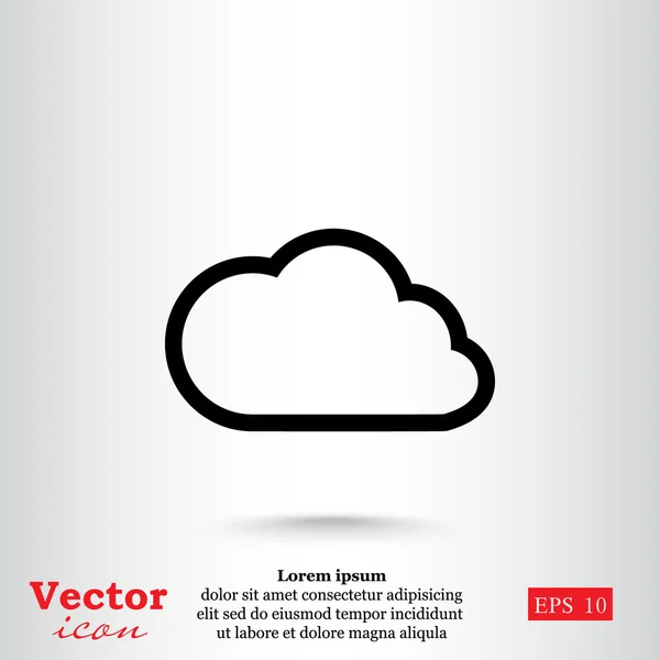 Icône météo nuage — Image vectorielle