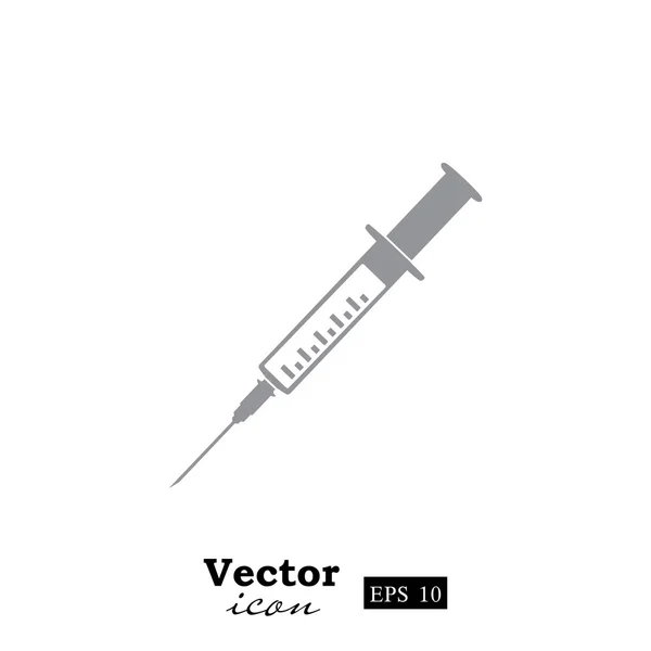 Jeringa médica, icono de vacunación — Archivo Imágenes Vectoriales