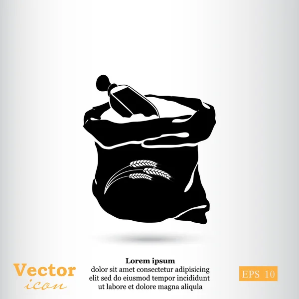 Icône sac de farine — Image vectorielle