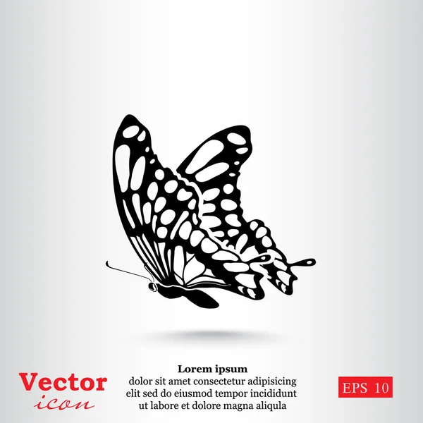 Icono mariposa voladora — Vector de stock