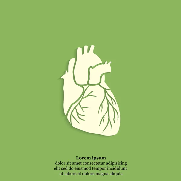 Icono del órgano del corazón humano — Vector de stock