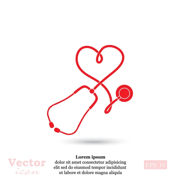 Medicinsk Stethoskop ikon – Stock-vektor