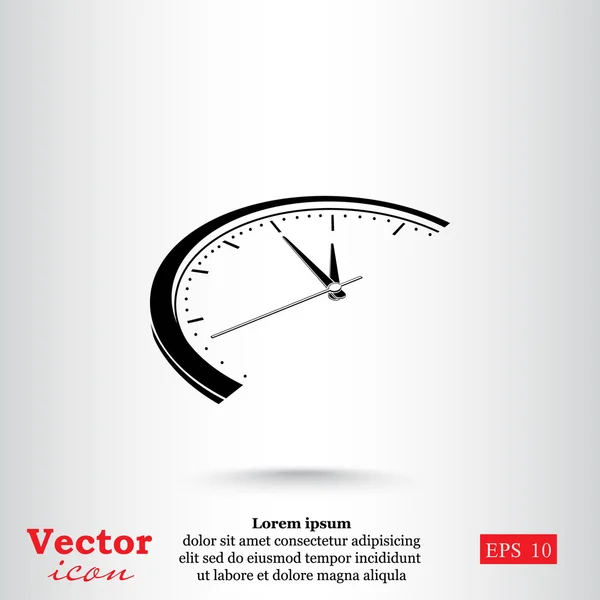 Hora, ícone do relógio — Vetor de Stock