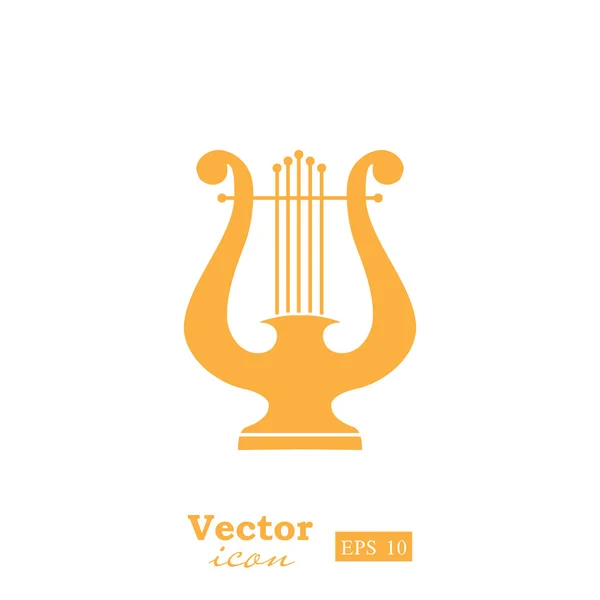 Lyre music instrument icon — Stock Vector