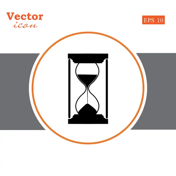 Pískové sklo, ikona přesýpacích hodin — Stockový vektor