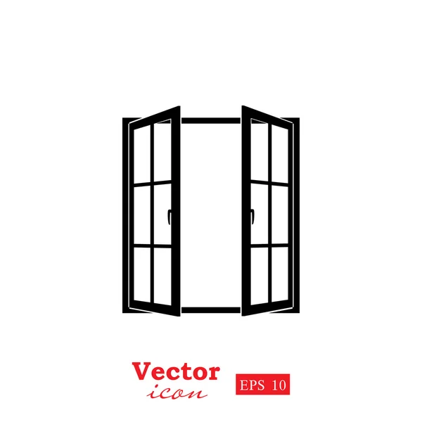 Nyitott ablak ikon — Stock Vector