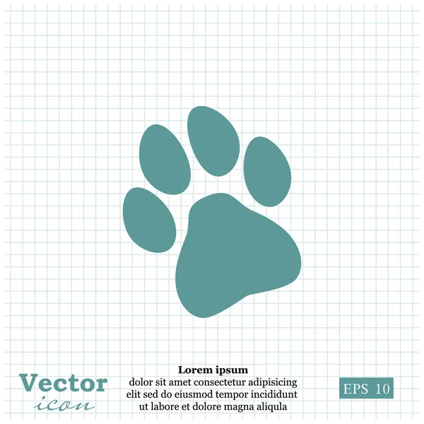 Icono de pata de animal — Vector de stock