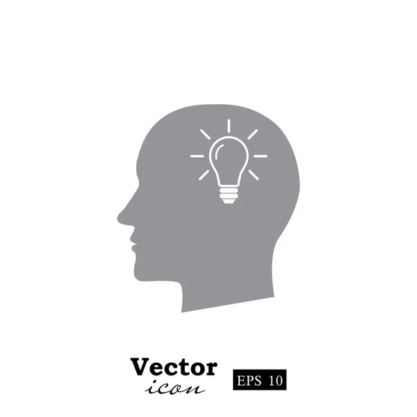 Myšlení, myšlenka ikonu — Stockový vektor
