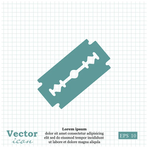 Icône de lame de rasoir métallique — Image vectorielle