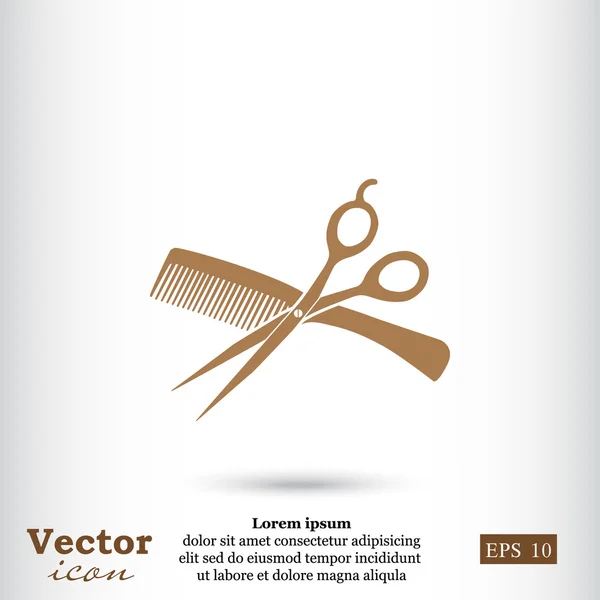 Salon de coiffure icône — Image vectorielle