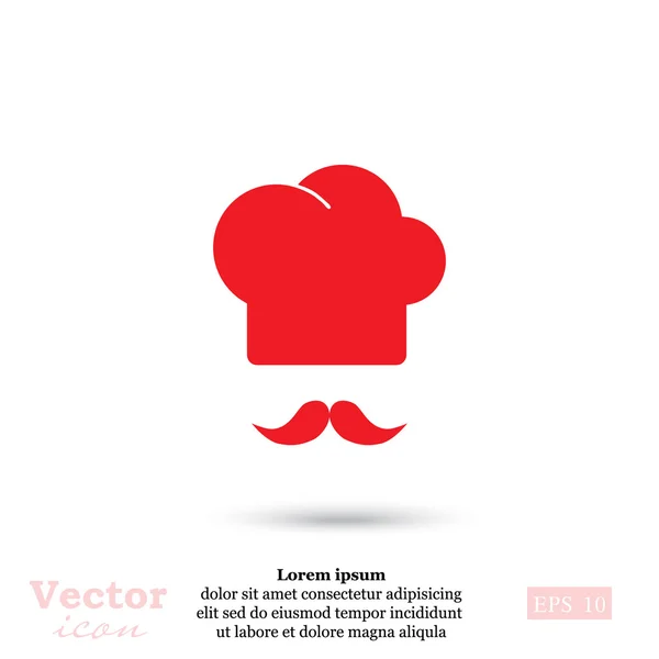 Chef cuisinier, icône du chef — Image vectorielle