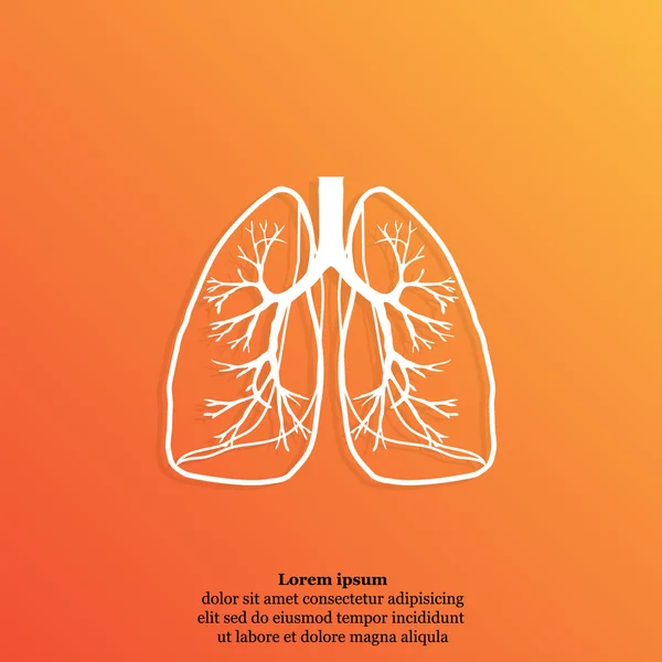 Icono de pulmones humanos — Vector de stock