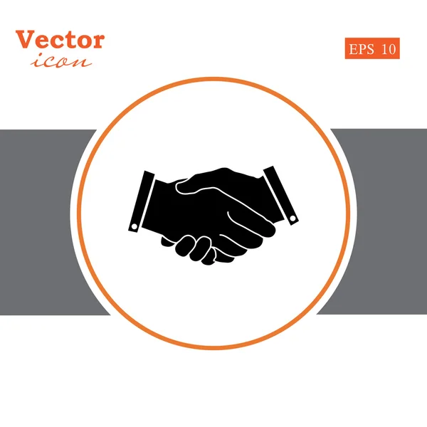 Ikona business handshake — Stockový vektor
