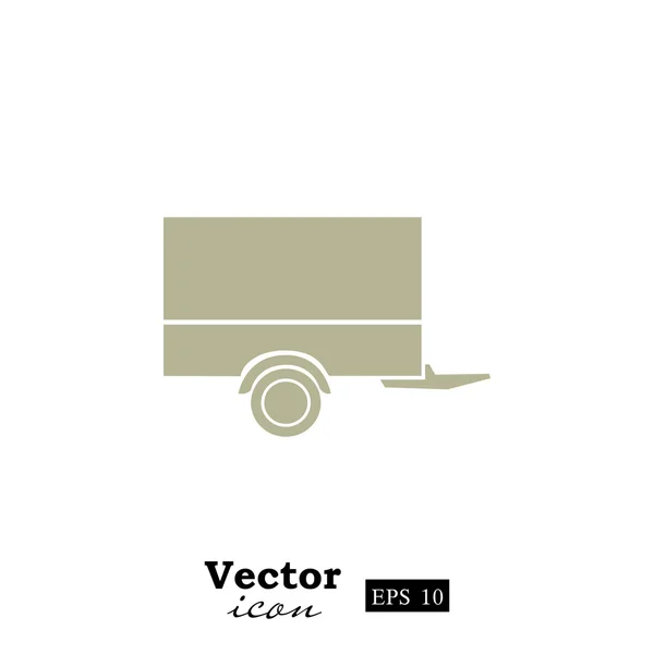 Auto přívěs ikona — Stockový vektor