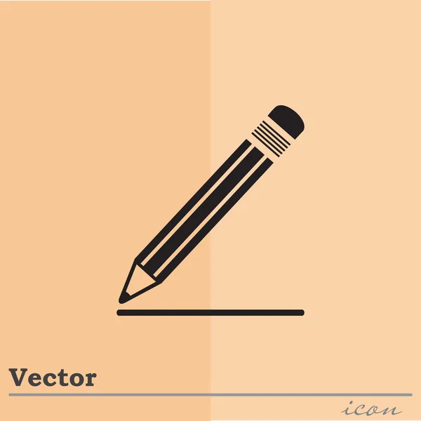 Lápis, desenho, ícone de edição — Vetor de Stock