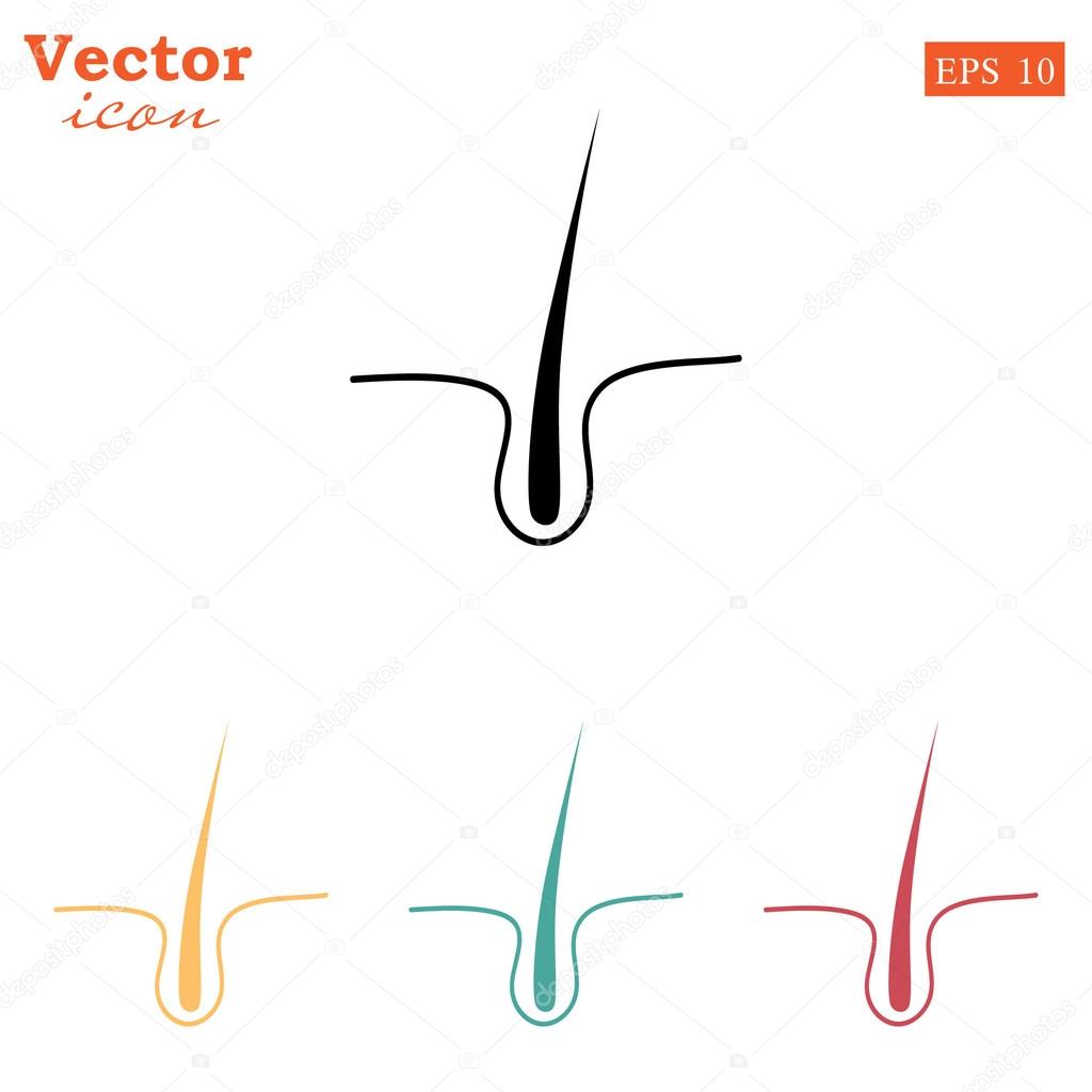 Human hair icon. vector illustration